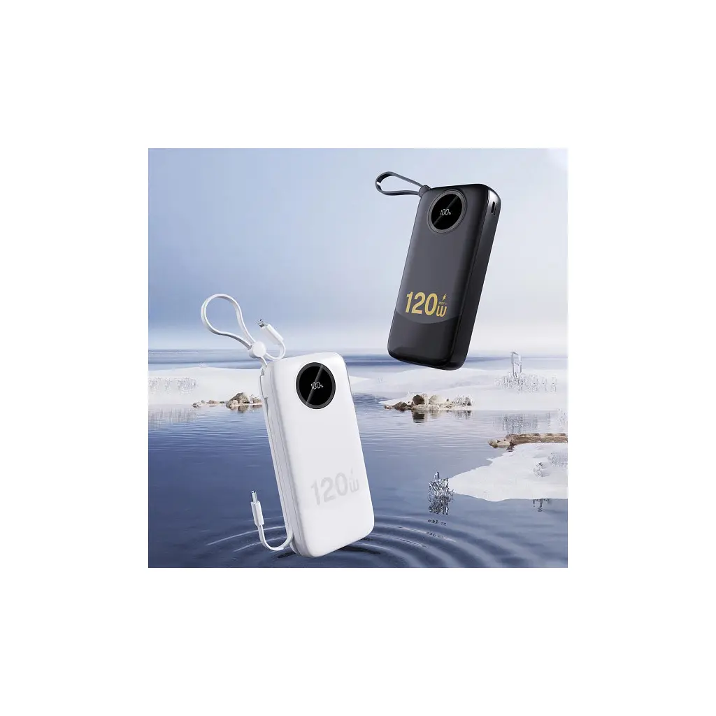 Батарея універсальна Dudao K13Pro 20000mAh 22,5W PD, QC, with built-in USB-C/Lightning cables (6977196680276) - фото 3