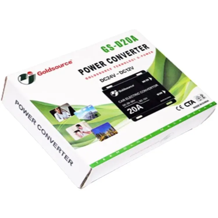 Портативный автомобильный инвертор преобразователь с 24-12 V с индикатором работы рассчитан на выдачу 20 А UKC DC/DC 240W черный (3387_424) - фото 4