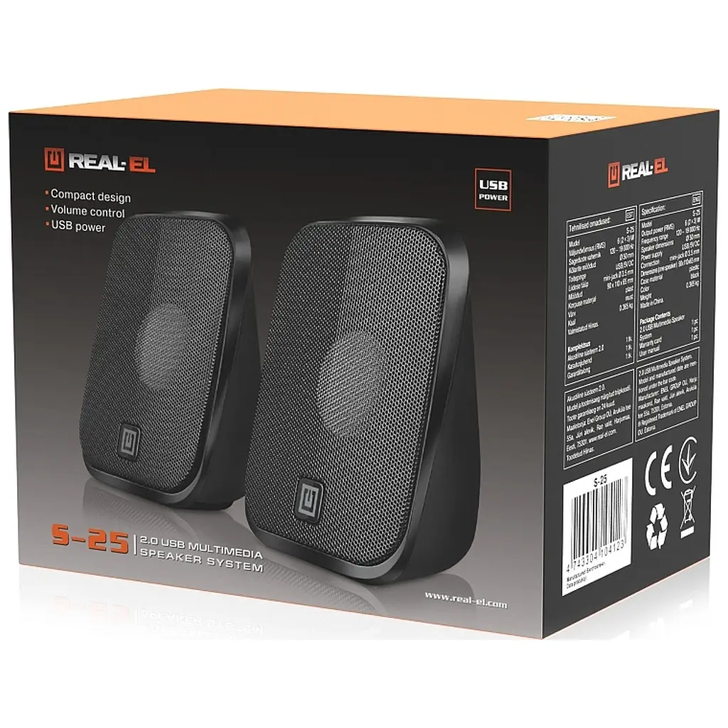 Акустическая система REAL-EL S-25 USB Black (EL121100022) - фото 8