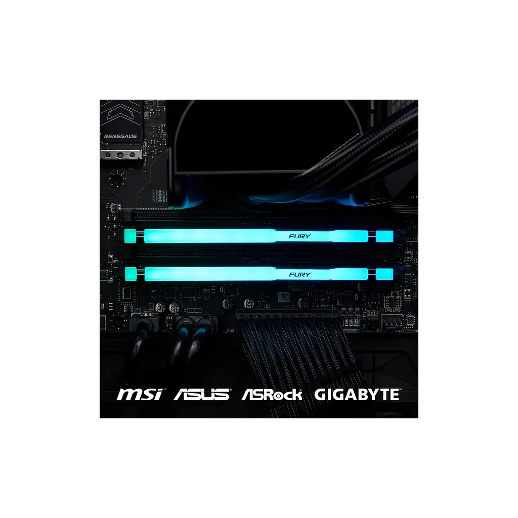 Модуль пам'яті для комп'ютера DDR5 128GB (2x64GB) 5600 MHz Beast RGB Kingston Fury (ex.HyperX) (KF556C40BBAK2-128) - фото 9
