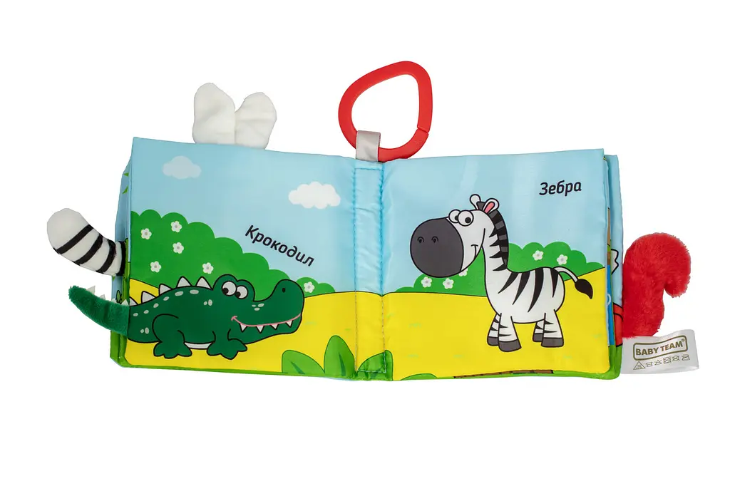 Іграшка-книжка текстильна "Тваринки" 6+ Baby team Різні кольори - фото 4