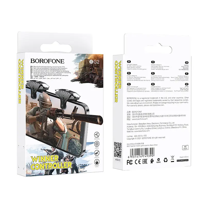 Ігровий контролер Borofone BG2 Spartan mobile game button чорний - фото 2