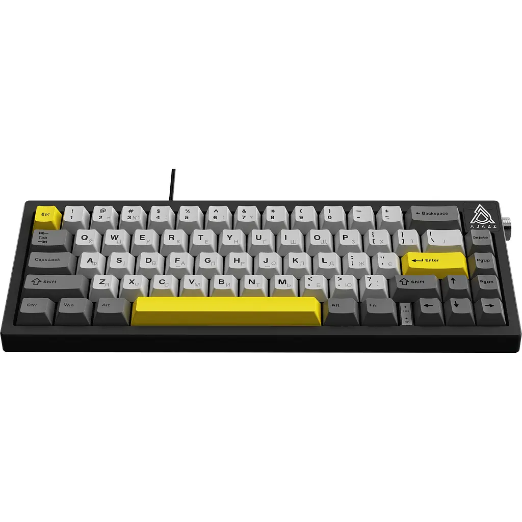 Клавіатура Ajazz AK650 Moon Yellow Switch USB UA Black/Grey/Yellow (AK650-MY-GWY) - фото 5