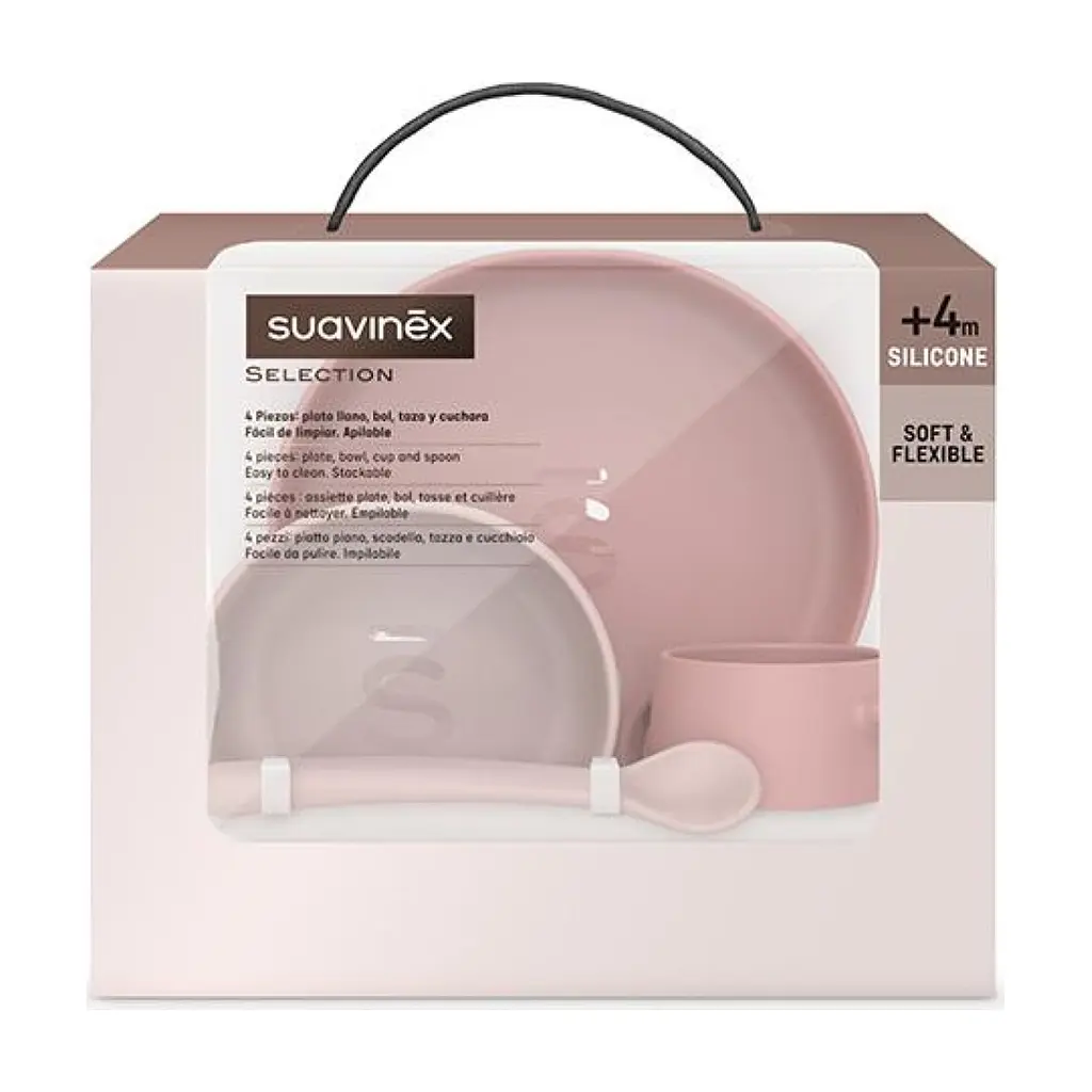 Набір дитячого посуду Suavinex Colour Essence рожевий (401543) - фото 3