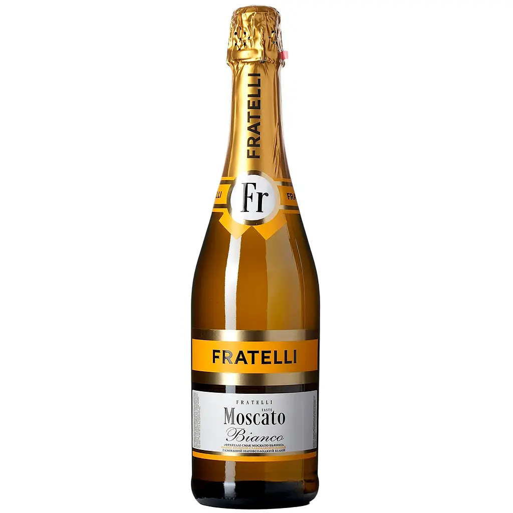 Напій винний Fratelli taste Moscato Bianco білий напівсолодкий слабоалкогольний газований 6-6.9% 0.75 л  - фото 4