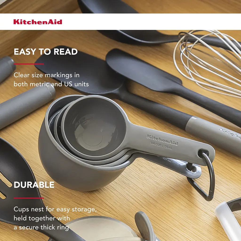 Набор мерных ложек KitchenAid Coreline серый 4 шт. (KQG058OHCGG) - фото 10