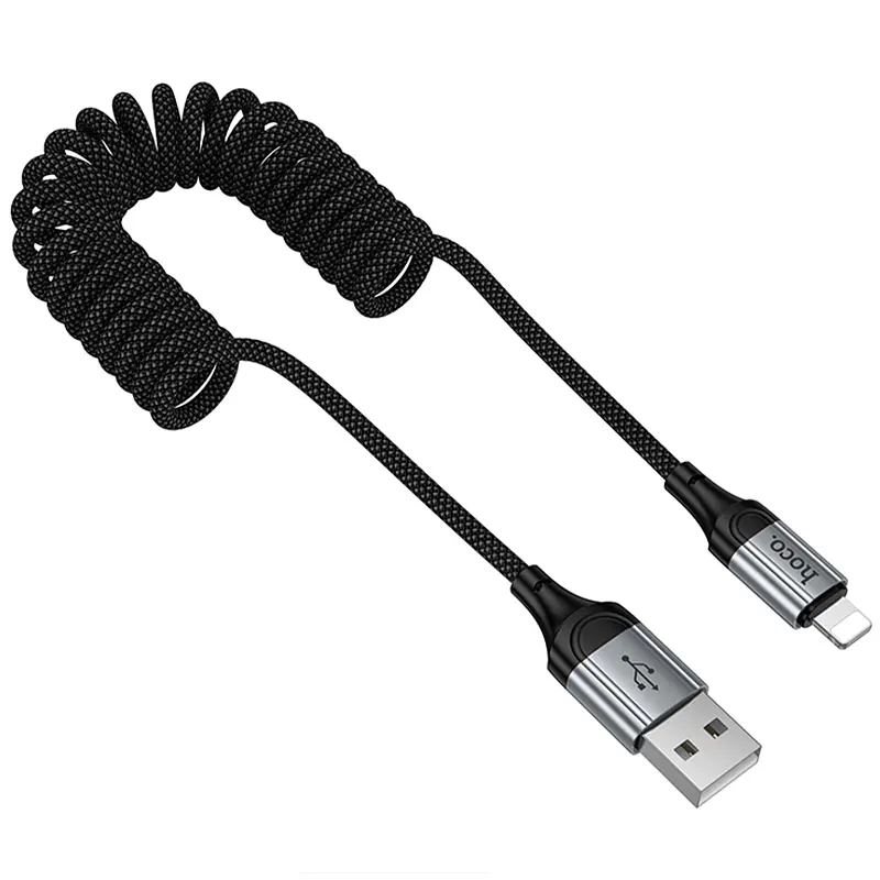 Дата кабель Hoco X121 Nuevo USB to Lightning 2.4A 1.5 м Black - фото 3