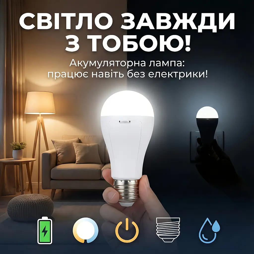 Світлодіодна лампа з акумулятором UFT з 1 АКБ (UFTalminalight2)
 - фото 14