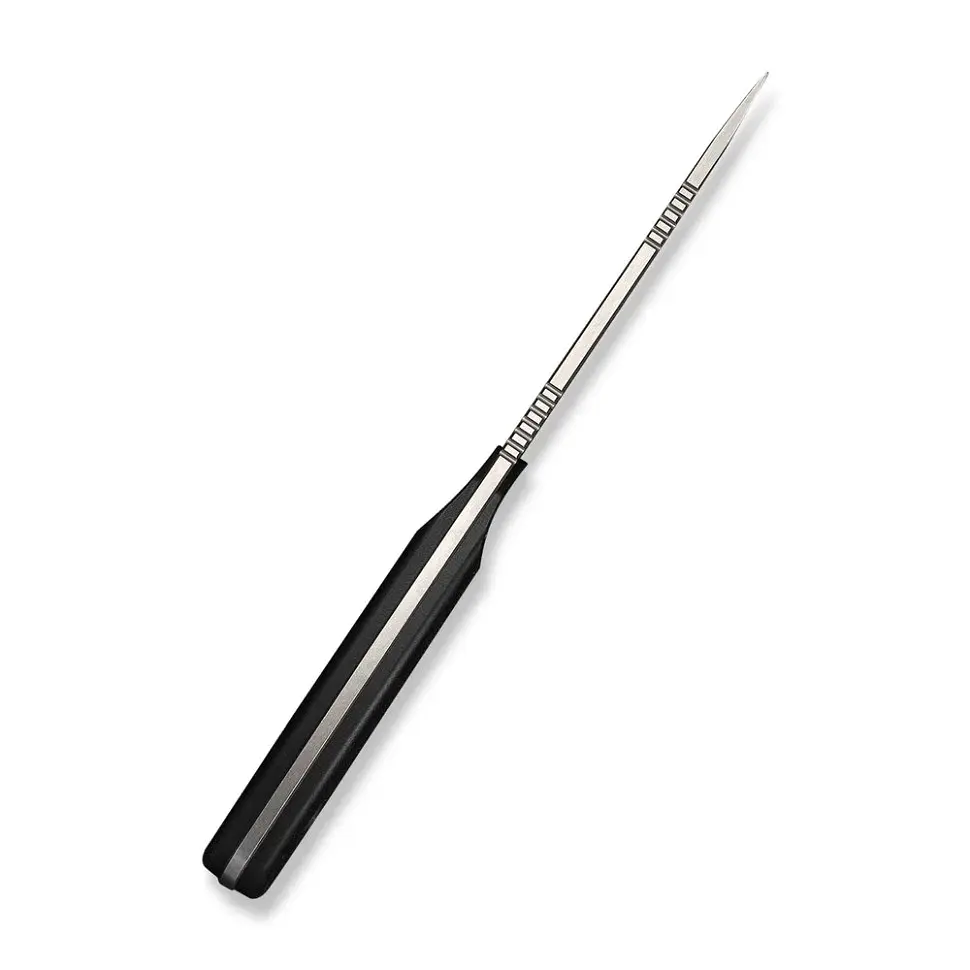 Ніж фіксований туристичний Civivi Carveth (9,1 см) AEB-L / G10 чорний з чохлом - фото 3