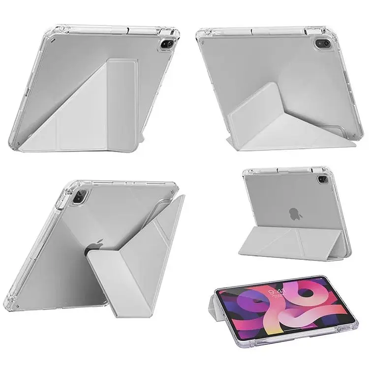 Обкладинка BeCover Ultra Slim Origami Transparent з кріпленням Apple Pencil для Apple iPad Air 4/5 2020/2022 10.9" Gray (711103) - фото 3
