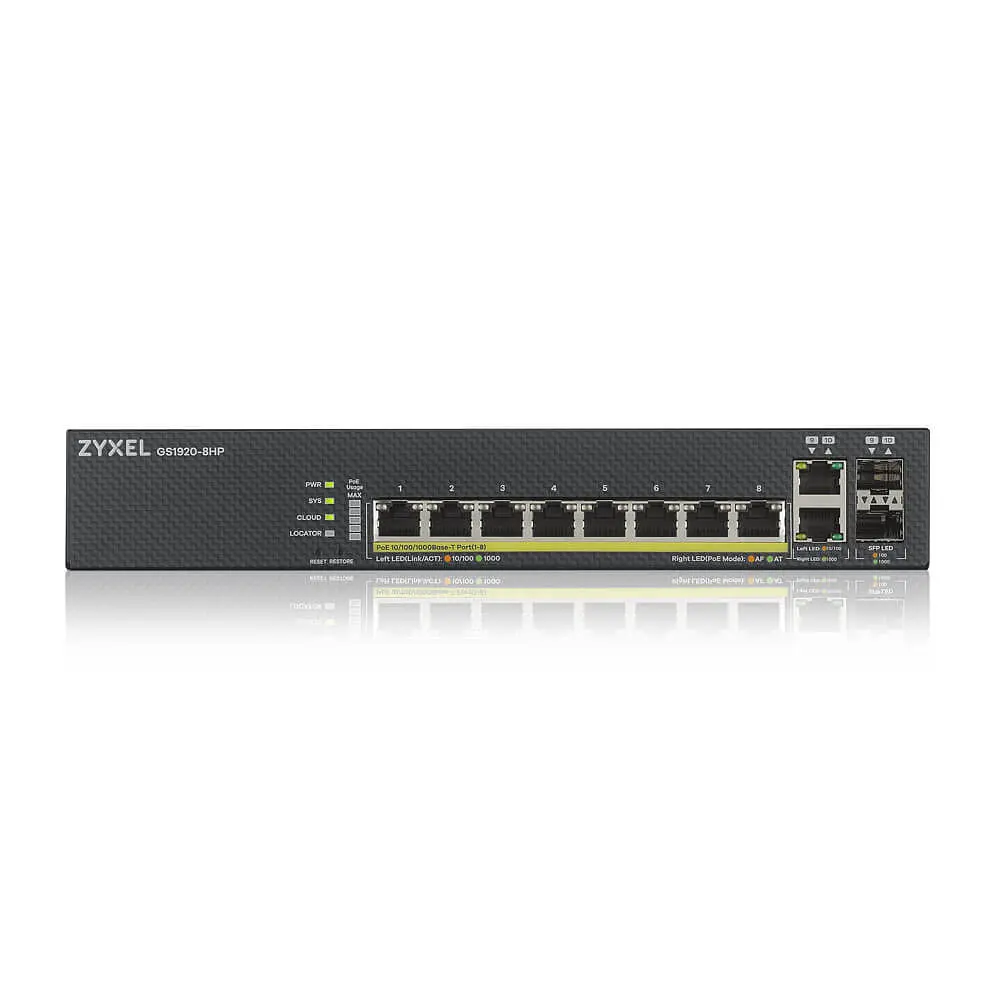 Комутатор ZYXEL GS1920-8HPV2 (GS1920-8HPV2-EU0101F) - фото 2