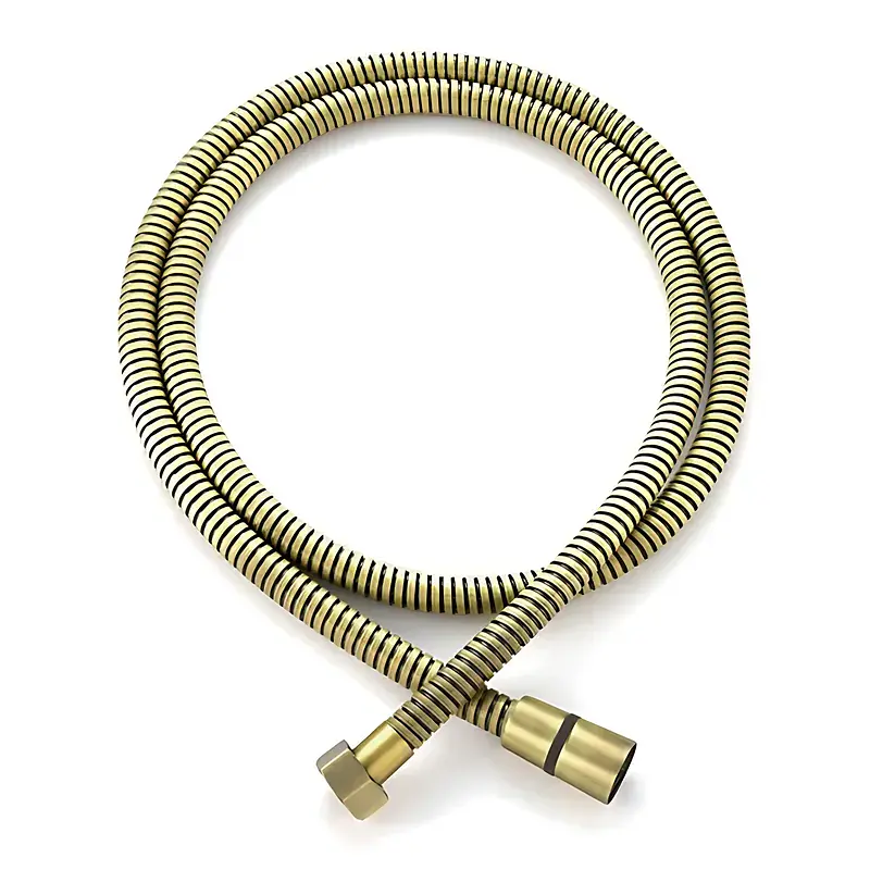 Шланг для душу Koer KB-0801-150-12 150 см в обплетенні з нержавіючої сталі brushed gold KR5666, Золотий