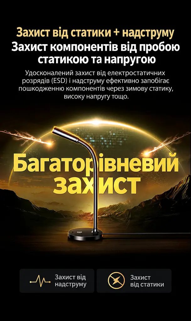 Настільна вебкамера з вбудованим всеспрямованим мікрофоном UGREEN CM826 (55512) - фото 14