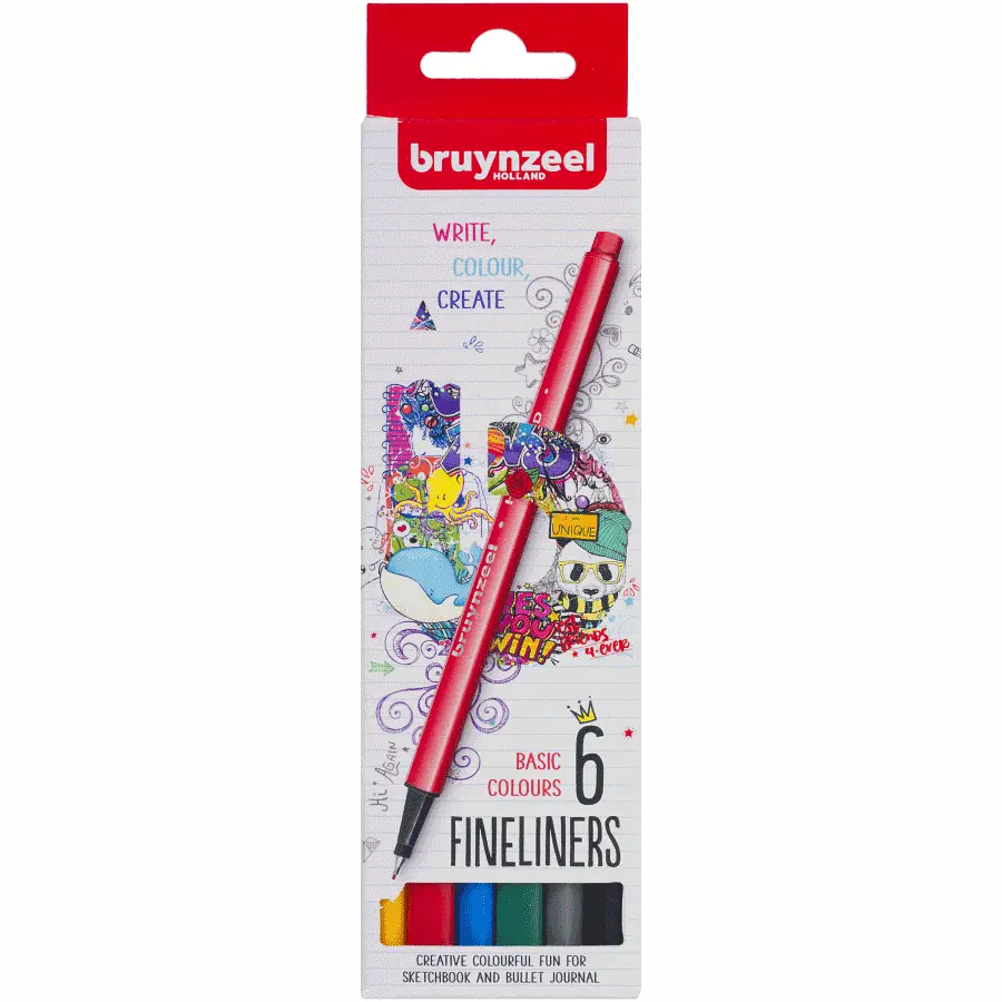 Набір лінерів Bruynzeel FINELINER Basic 6 кол.