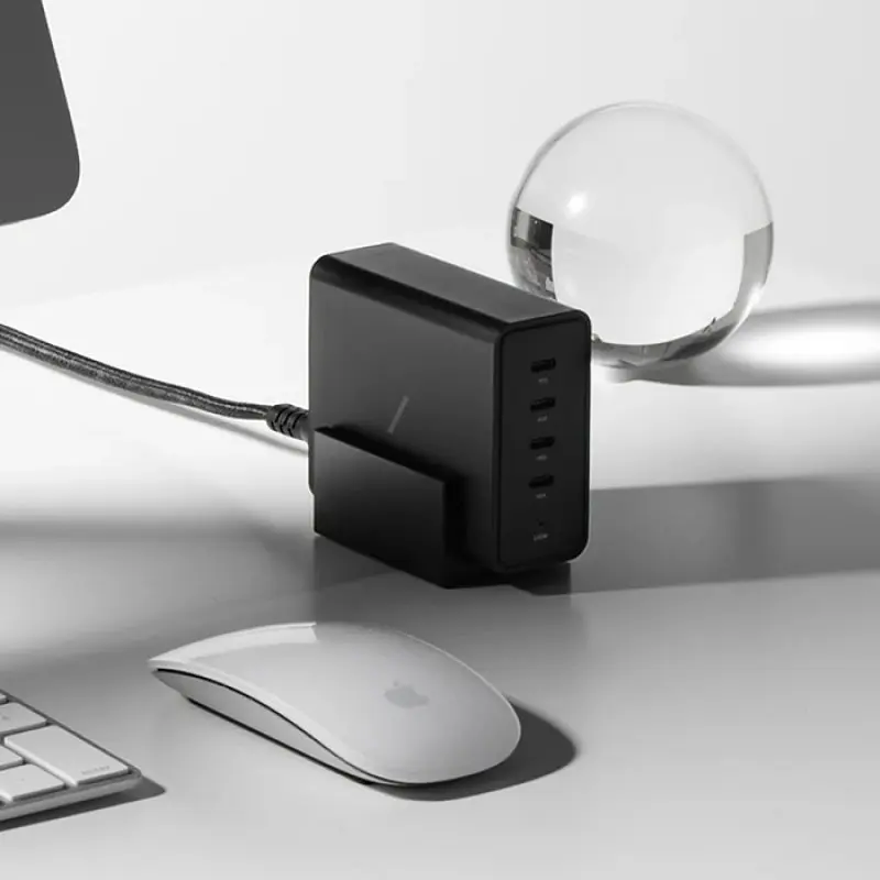 Сетевое зарядное устройство Native Union Fast GaN Charger PD 140 Вт Desktop USB-C 4-Port Black (FAST-PD140-BLK-EU) - фото 5