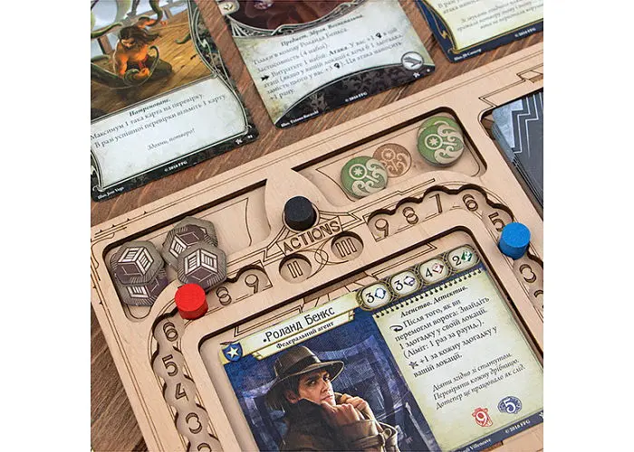 Аксесуар Tower Rex Планшет ігронайзер для гри Жах Аркгема. Карткова гра Arkham Horror LCG Playerboards igronizer (5778) - фото 4