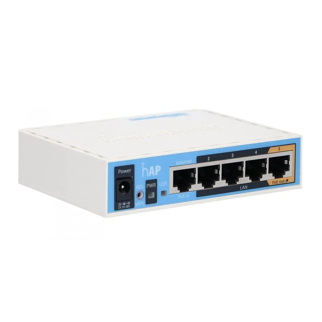 Маршрутизатор Mikrotik RB951Ui-2ND hAP with 650MHz CPU, 64MB RAM, 5xLAN, built-in 2.4Ghz 802.11b/g/n - фото 3