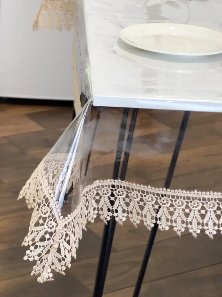 Силіконова скатертина з кавовим мереживом 7 см 170х110 см - фото 7