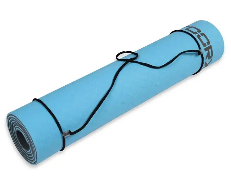 Килимок спортивний Toorx Yoga Professional TPE 183 х 60 х 0,6 см для йоги та фітнесу Azzurro/Antracite (MAT-183) - фото 6