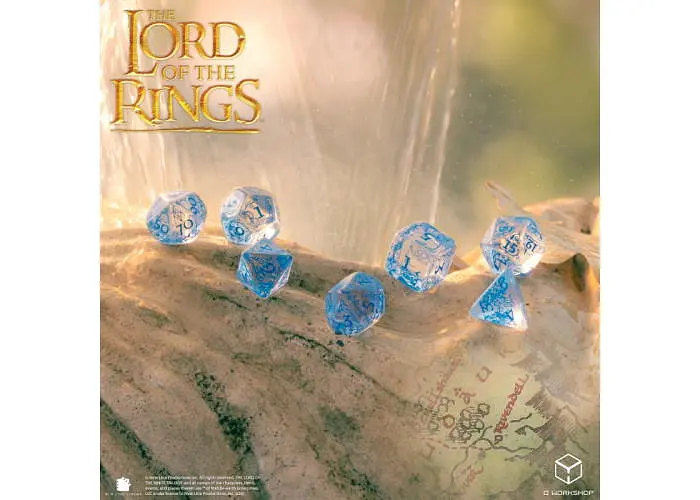 Набір кубиків The Lord of the Rings: Rivendell Dice Set - Water (7 шт.) (LOTR/190166/RIV/A2) - фото 6