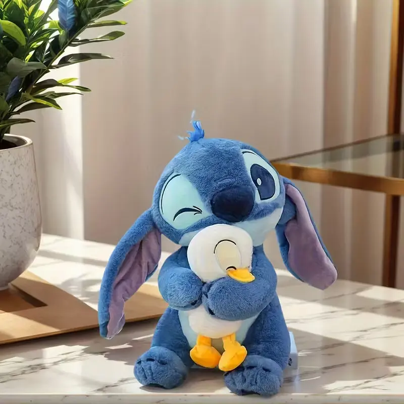 М’яка іграшка Стіч з каченям 27 см плюшева обіймашка антистрес Disney - фото 4