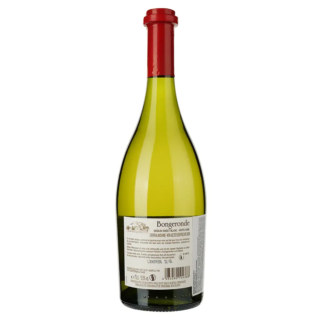 Вино Bongeronde Medium Sweet Blanc, біле, напівсолодке, 10,5%, 0,75 л - фото 2