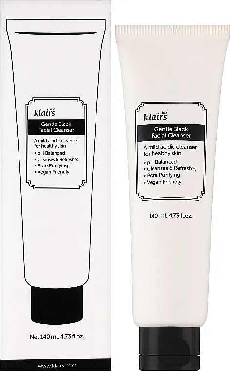 Пінка для глибокого очищення обличчя Klairs Gentle Black Facial Cleanser 140 мл - фото 2