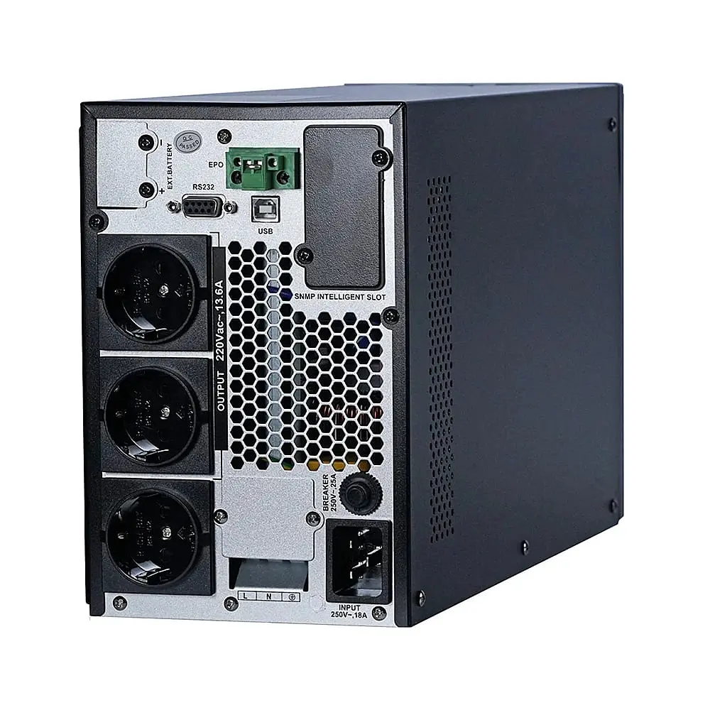 Джерело безперебійного живлення Kraft KRF-T3000VA/3KW(LCD)Ex Pro Online UPS під зовнішній акумулятор (42-00020) - фото 6