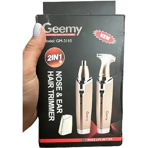 Аккумуляторный триммер Geemy GM-3110 2 в 1 для стрижки волос носа ушей - фото 9