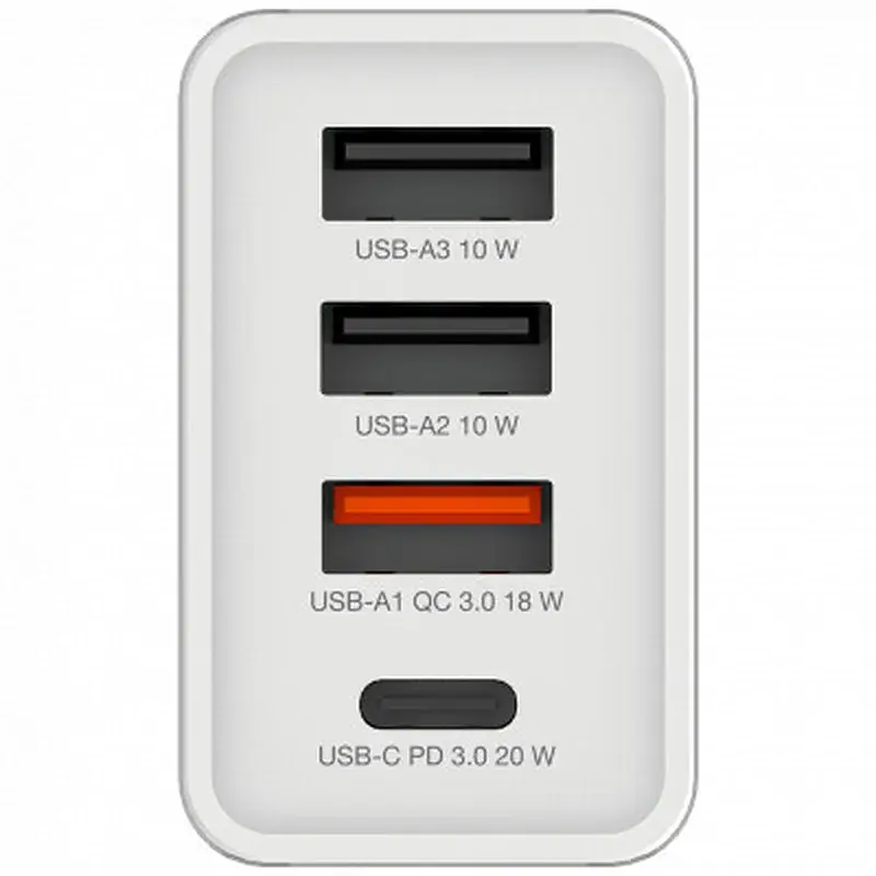 Зарядний пристрій Verbatim USB 30W PD3.0 4-ports white (49701) - фото 3