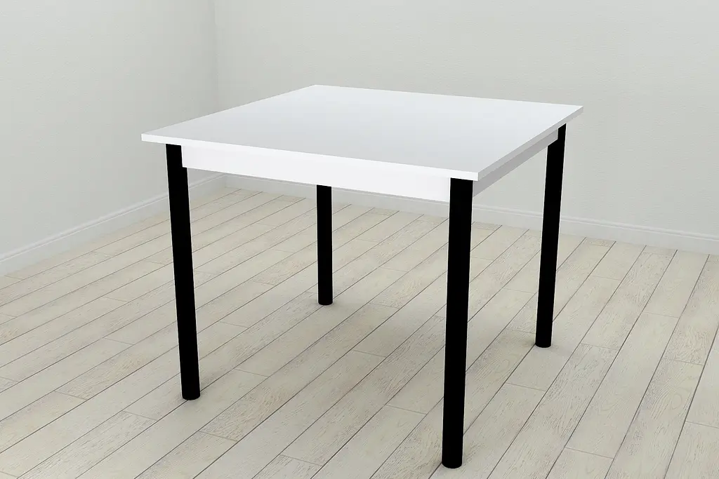 Стіл кухонний Ferrum-decor Агата 75x90x90 Чорний ДСП Біле 16мм (FRD-106263) - фото 2