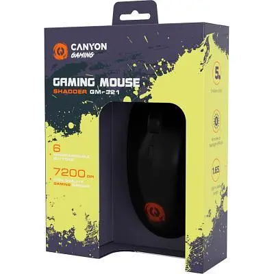 Комп'ютерна мишка Canyon Shadder GM-321 USB Black (CND-SGM321) - фото 6