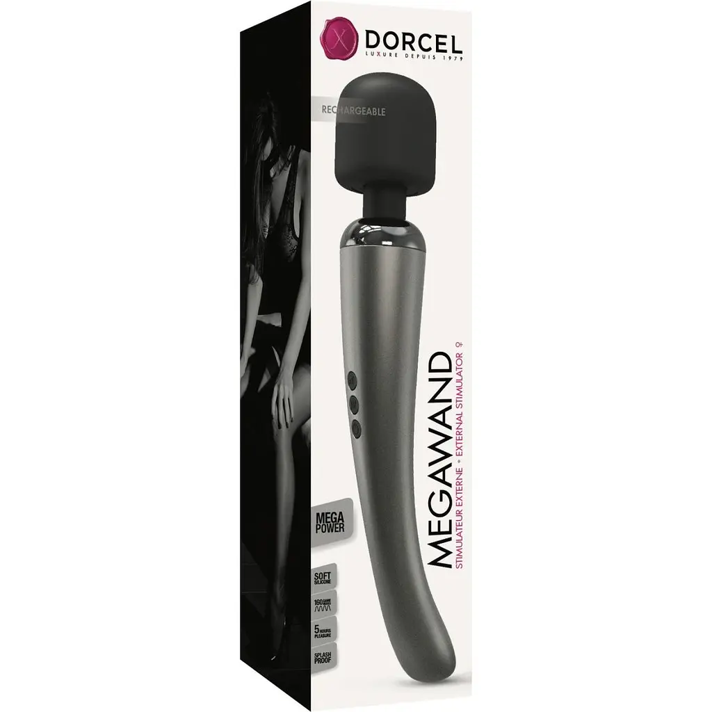 Вібратор Marc Dorcel Megawand Chrome Silver (SO5529) [168733] - фото 7