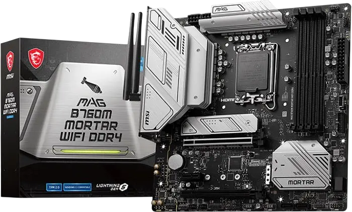 Материнська плата MSI B760M MAG Mortar Wi-Fi LGA 1700 (MAG B760M MORTAR WIFI) Б/В