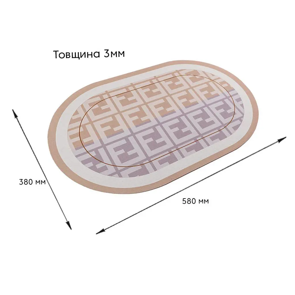 Влагопоглощающий коврик Sticker Wall 380х580х3мм D SW-00001573 - фото 3