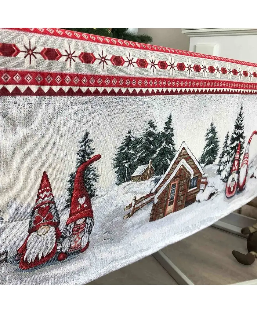 Скатертина Прованс Snowfall, 180х135 см, білий (23408) - фото 2