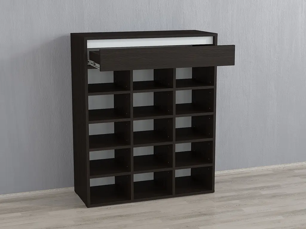 Стелаж для взуття Flamecame з шухлядою з ДСП O-5 - фото 6