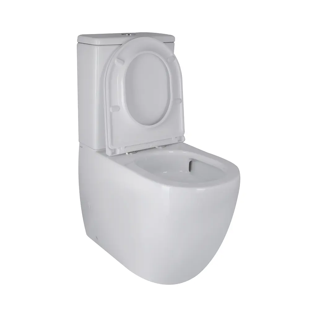 Унитаз-компакт Qtap Robin Ultra Quiet безободковый с сиденьем Soft-close QT13222128AUQ1W, Белый - фото 5