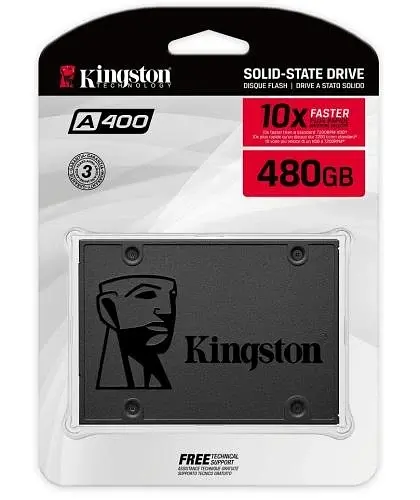 Твердотільний накопичувач SSD Kingston 480Gb, A400, SATA3, 2.5", 3D TLC, 500/450 МБ/с teh0019757 - фото 2
