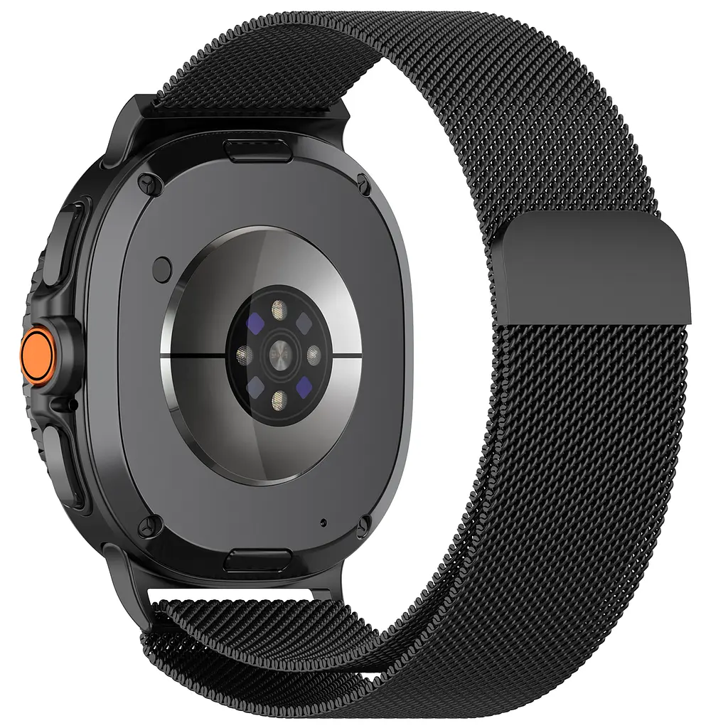Ремінець металевий для смарт-годинника Google Pixel Watch 40,44,46 mm, Milanese Magnetic, чорний, міланська петля, браслет на магнітній застібці, сумісний з годинником Google Pixel Watch, для моделей з розміром корпусу 40,44,46 мм - фото 2