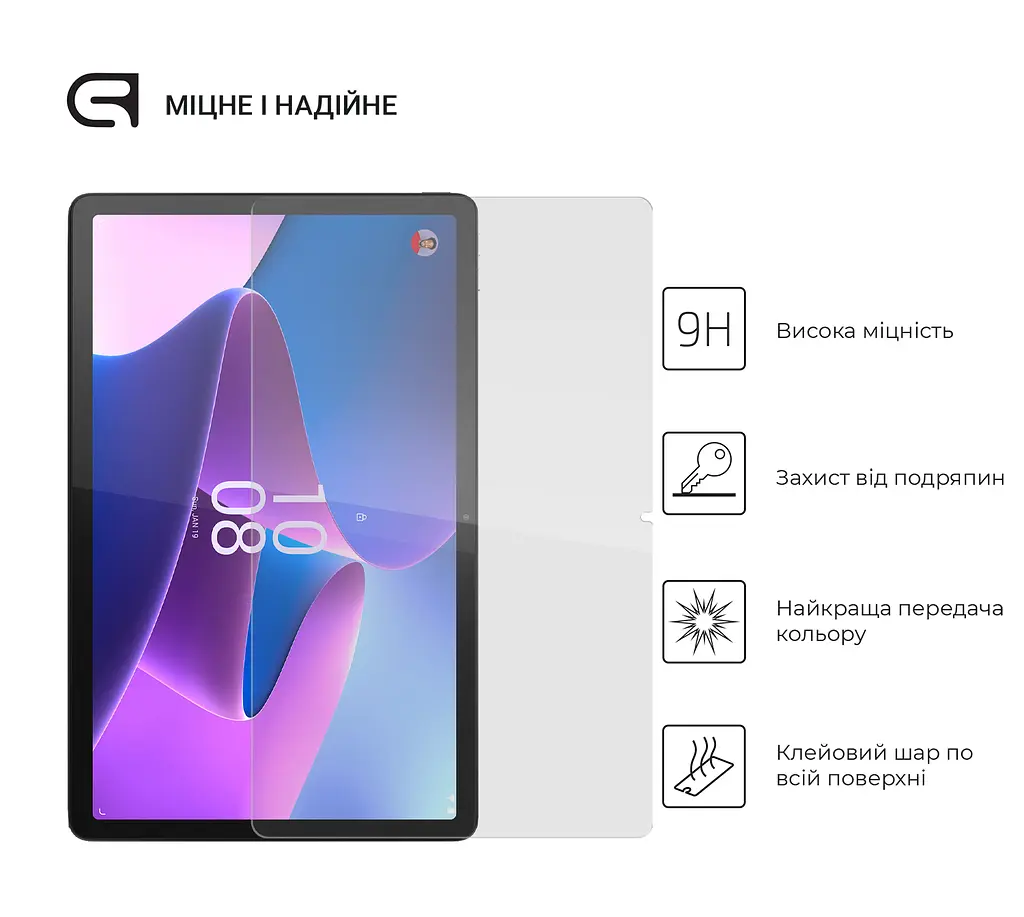 Захисне скло для планшета Lenovo Tab P11 Pro (2nd Gen), Glass.CR, загартоване скло 9H, 2.5D, повне проклеювання, з олеофобним покриттям, проста установка та сумісність з чохлами всіх типів (Case friendly), ArmorStandart (ARM64124) - фото 2