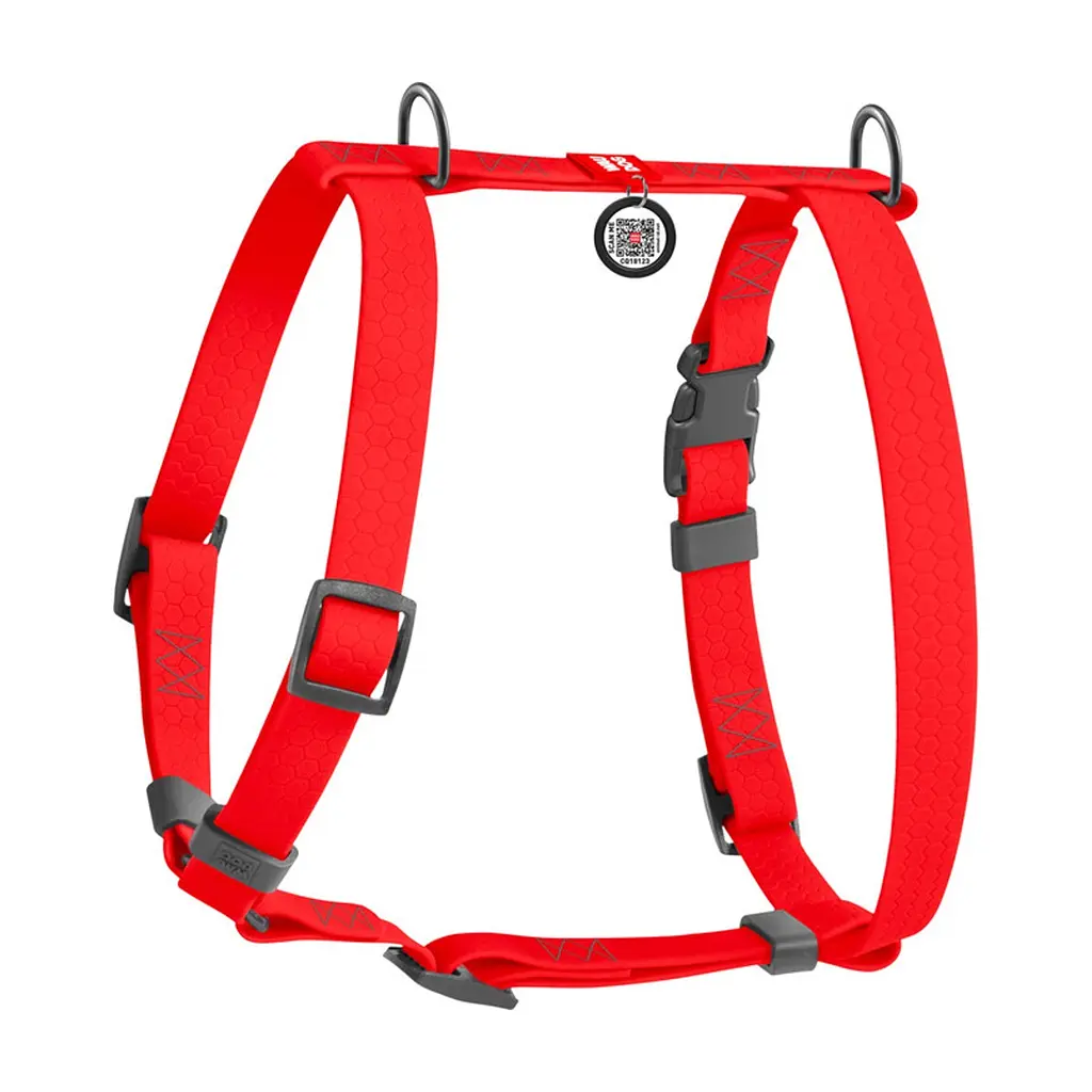 Шлея для собак WAUDOG Waterproof Н-подібна анатомічна М червоний (32813) - фото 2