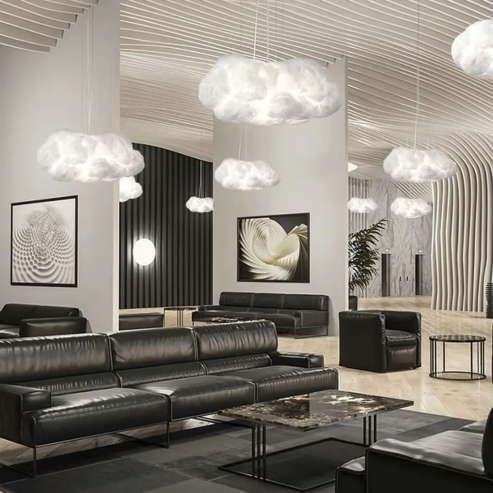 Подвесной светильник с плафоном-облаком 60х30 см Line F | Ст. MJ213-500 - фото 7