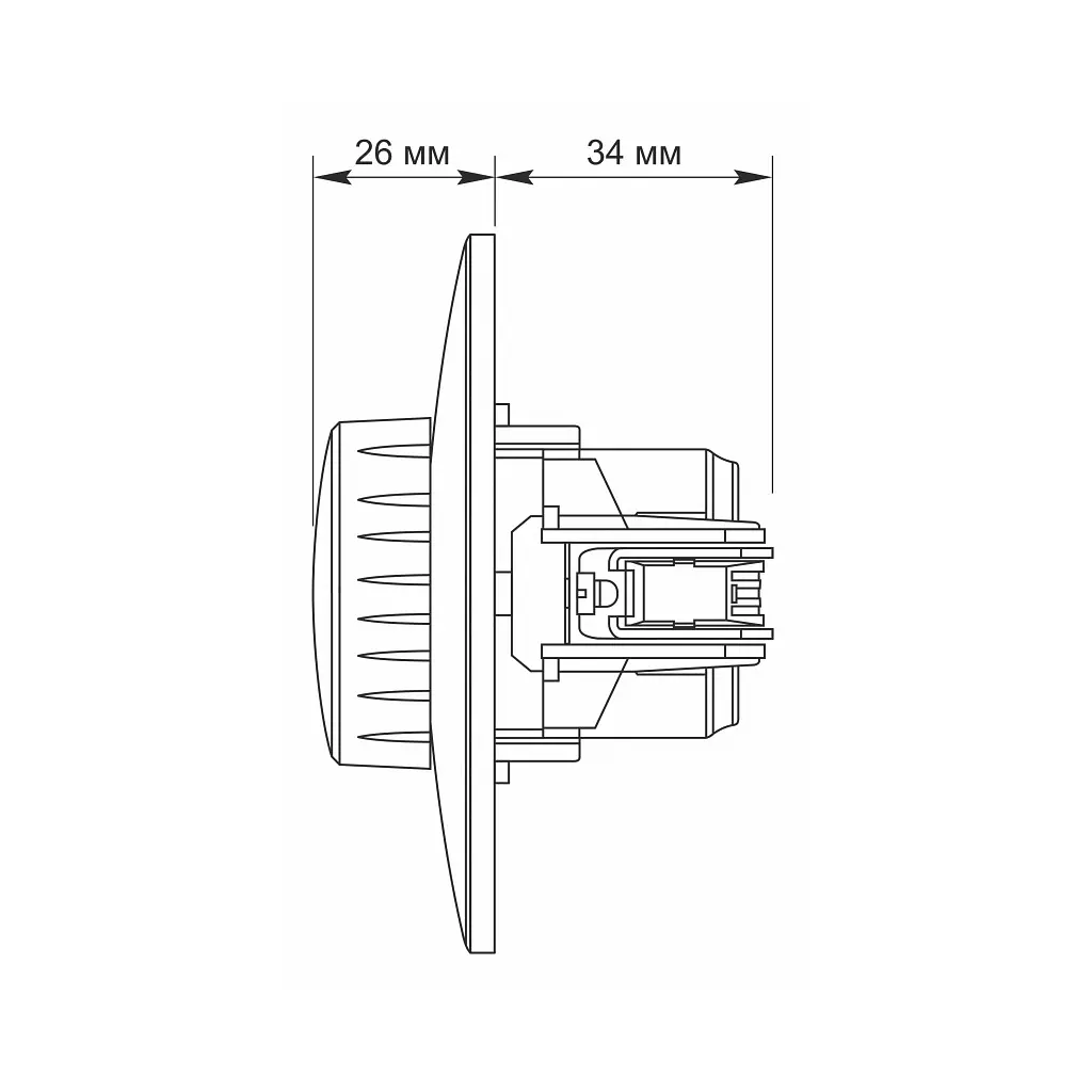 Світлорегулятор Videx BINERA LED 200Вт чорний граф (VF-BNDML200-BG) - фото 6