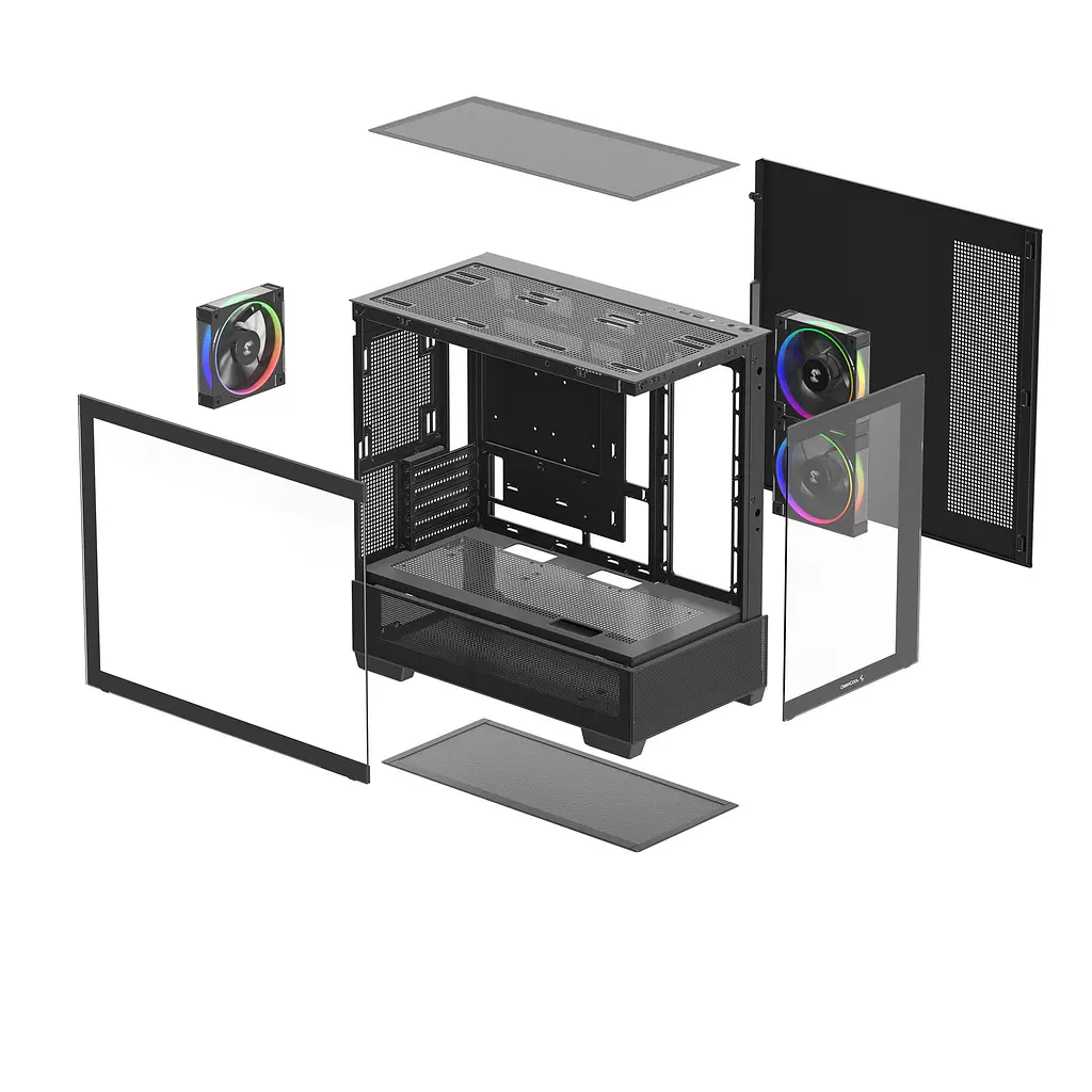 Корпус DeepCool CG380 3F Black (R-CG380-BKAGM3-G) без БЖ - фото 3