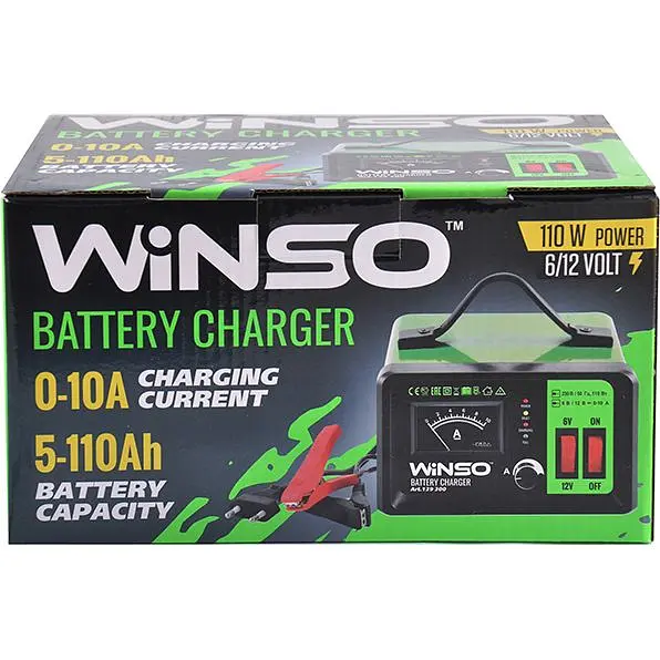 Зарядний пристрій Winso 110 W для акумуляторної батареї 6-12В 10А - фото 4