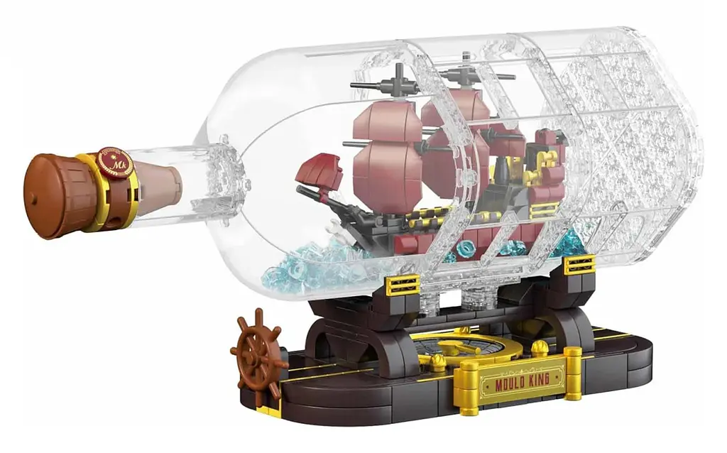 Конструктор Пиратский корабль в бутылке 885 элементов - фото 5