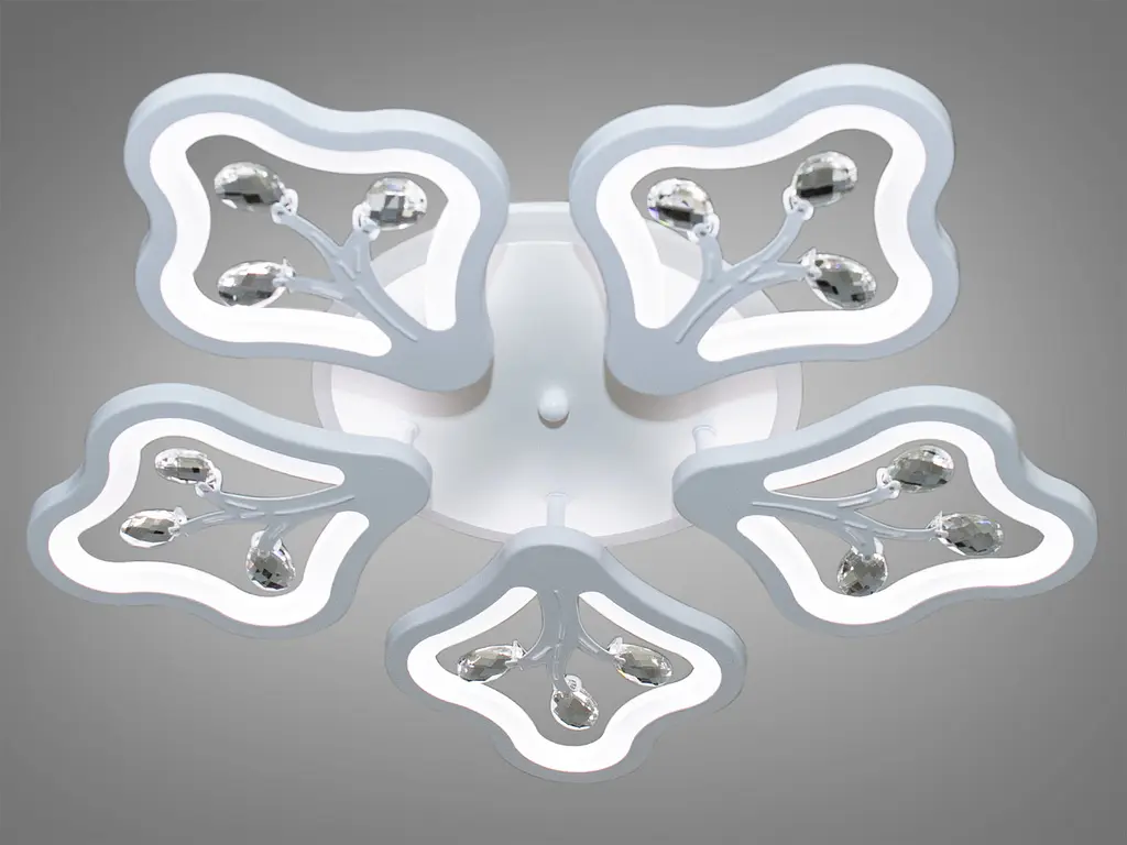 Стельова LED-люстра Diasha 8149/5WH 135W, Ø 47x8 см, 3 кольори світла, диммер, пульт - фото 3