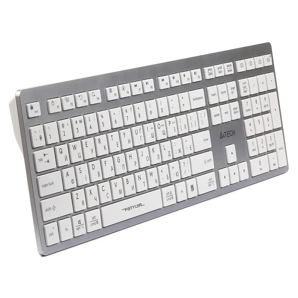 Клавіатура A4Tech Fstyler FBX50C Wireless White (FBX50C (White)) - фото 3