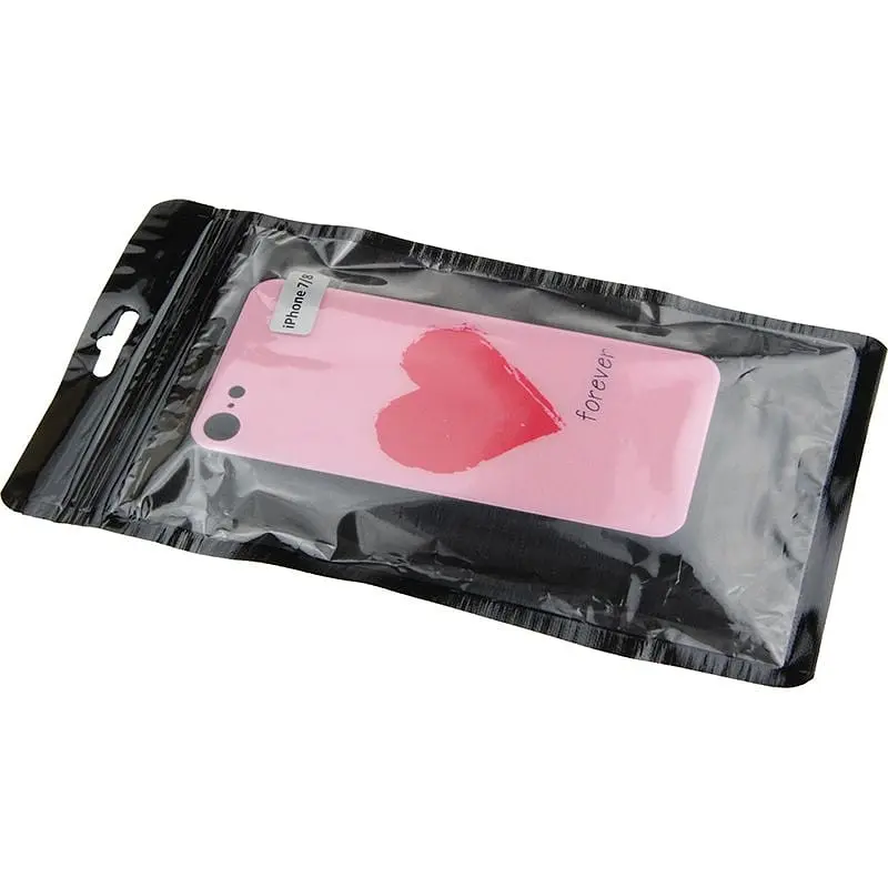 Чохол-накладка Toto Glass Fashionable Case Apple iPhone 7/8/SE 2020 Red Heart on Pink - фото 2